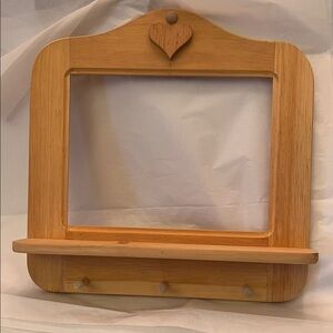 Unfinished Framed Shelf w Pegs made by the Amish